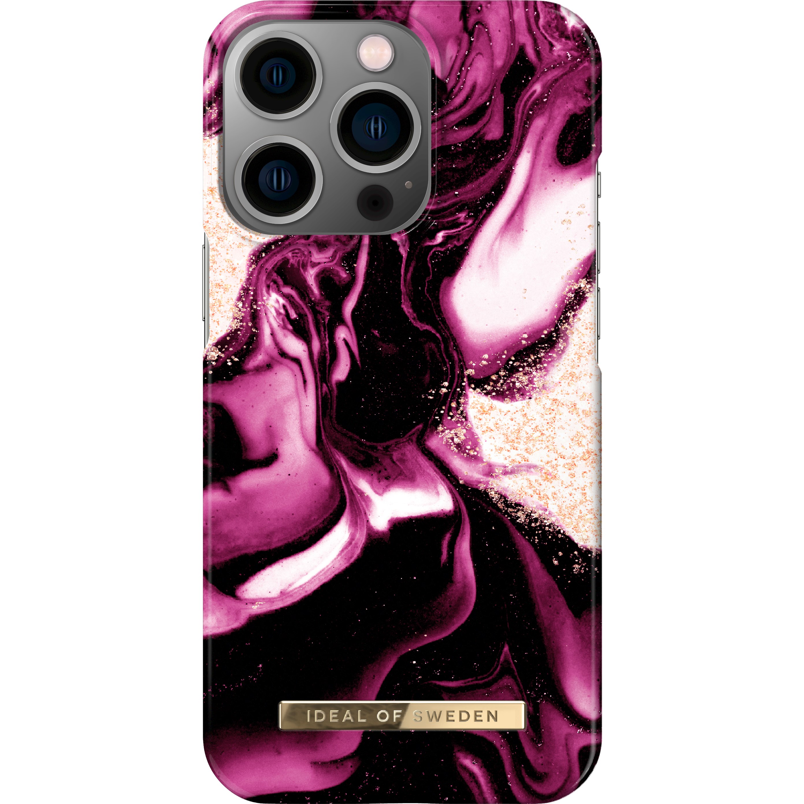 iDeal of Sweden iPhone 13 Pro Fashion Case Golden Ruby Marble