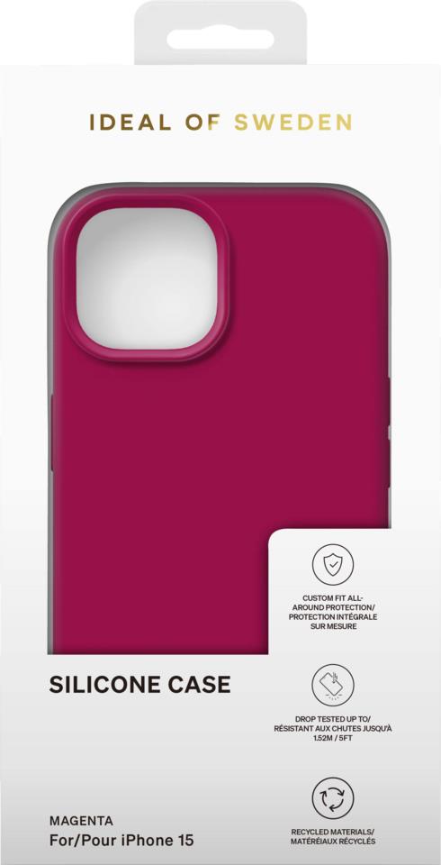 IDEAL OF SWEDEN Silicone Case iPhone 15 Magenta