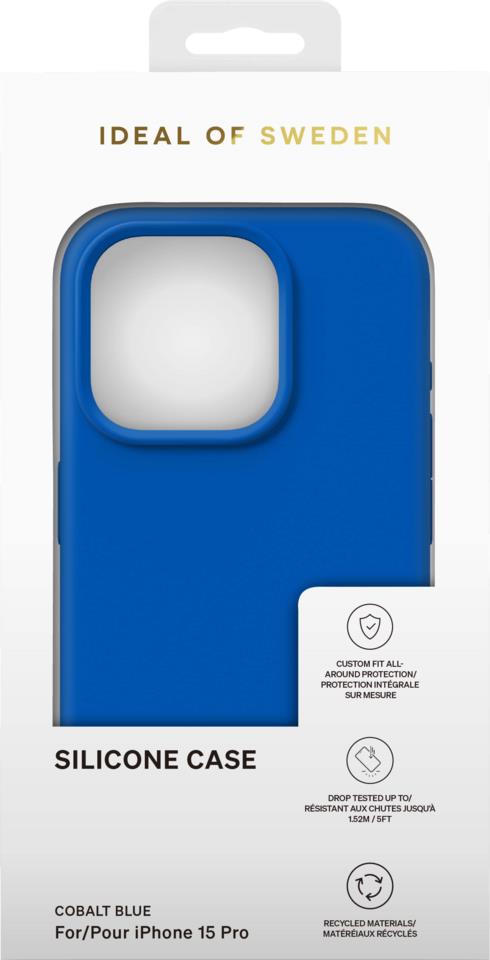 IDEAL OF SWEDEN Silicone Case iPhone 15 Pro Cobalt Blue