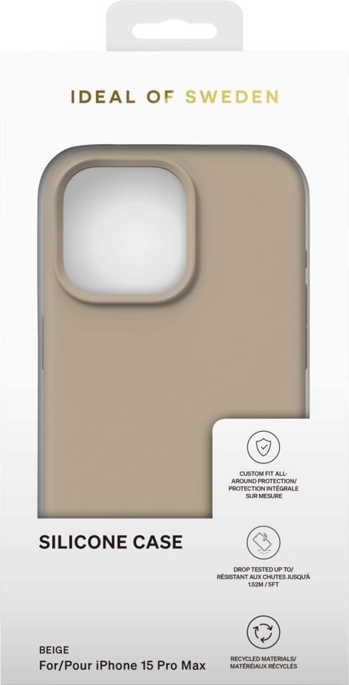 IDEAL OF SWEDEN Silicone Case iPhone 15 Pro Max Beige
