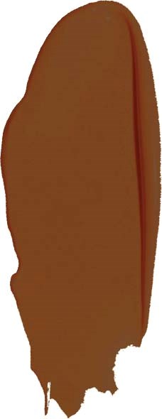 Een stuk chocolade in bruin met gladde randen en ronde vorm.