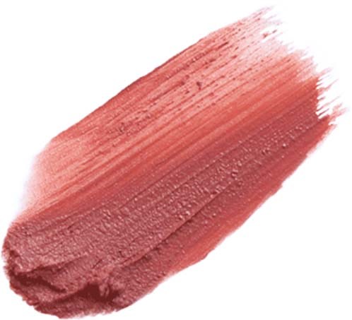 En tjock klick av rosa matläppstift med synliga borststräck och texturerad yta.