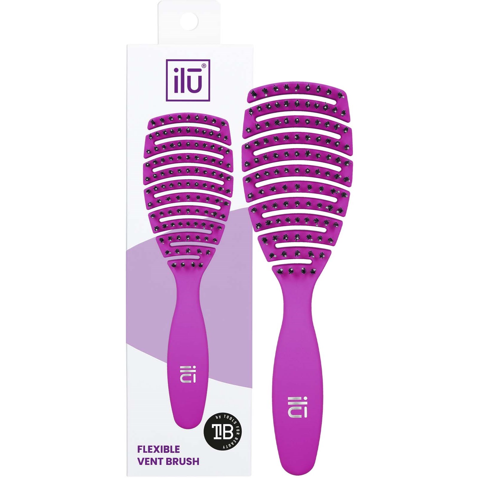 Läs mer om ilū Hairbrush Easy Detangling Purple