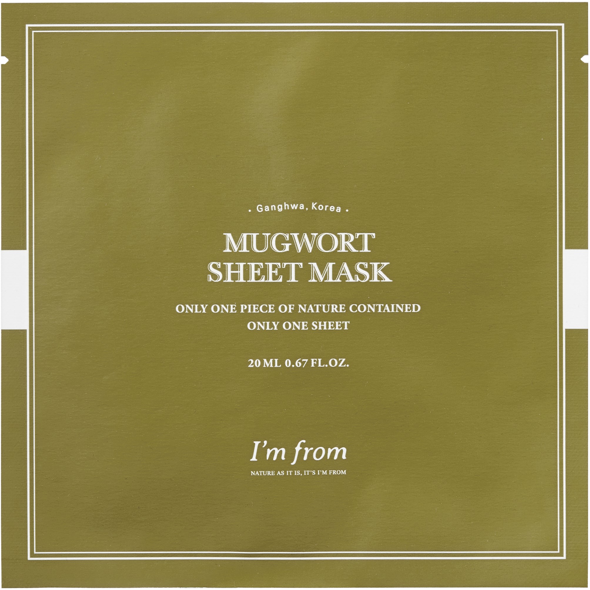 Im From Mugwort Sheet Mask 1 st