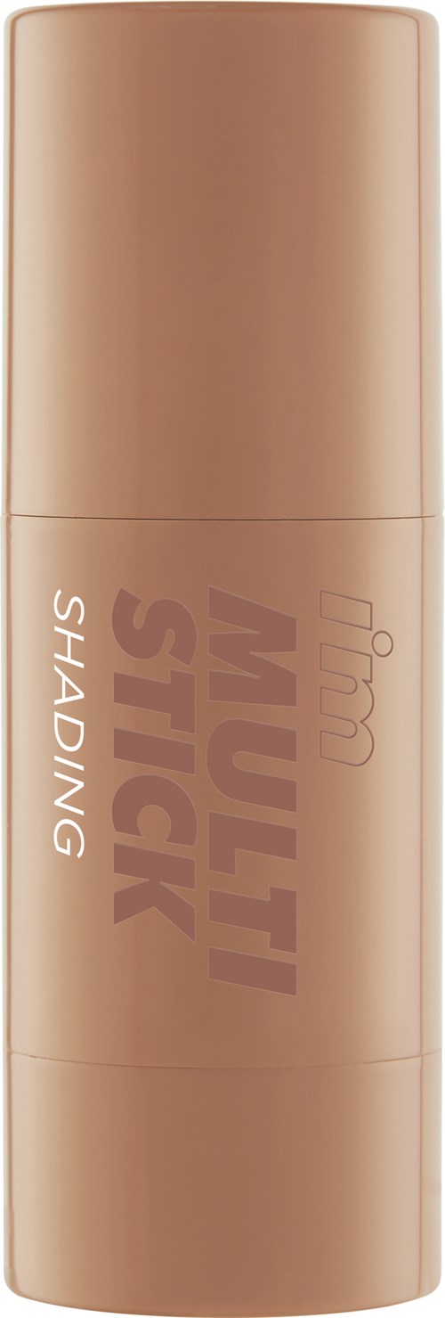 En beige cylindrisk behållare för hårstyling, märkt "Multi Stick" och "Shaping" på sidan.