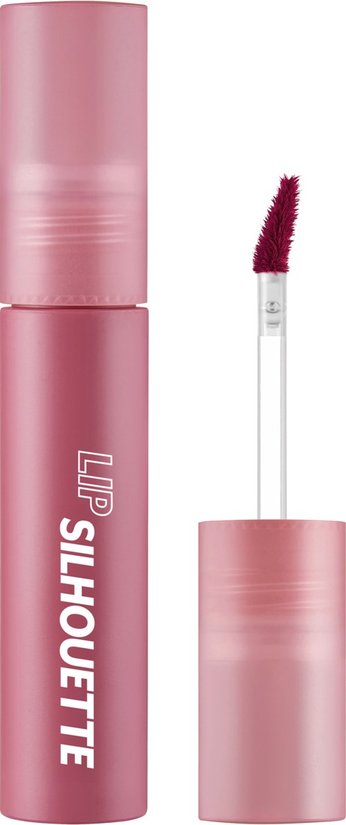 Valkoisessa läpikuorrutteessa on levityskynä ja teksti 'LIP SILHOUETTE'.