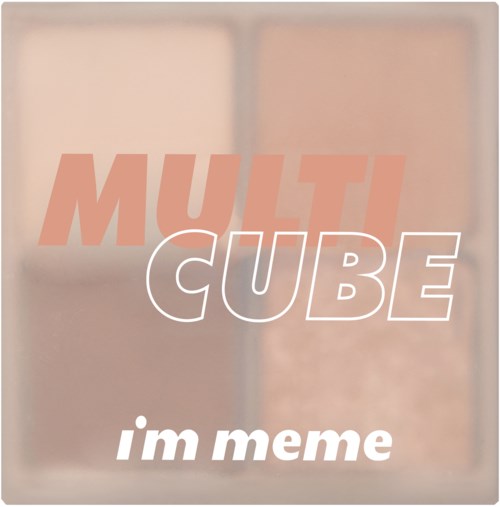 Logo med tekst: MULTI CUBE, im meme. Lys baggrund med fire sektioner.