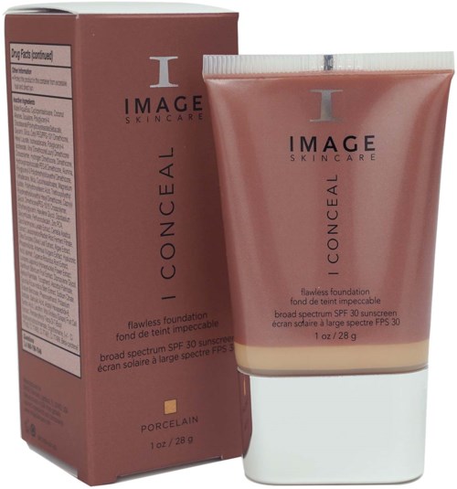 En tub och förpackning av IMAGE Skincare contour concealer med SPF 30, porslinfärgad, 1 oz/28 g.
