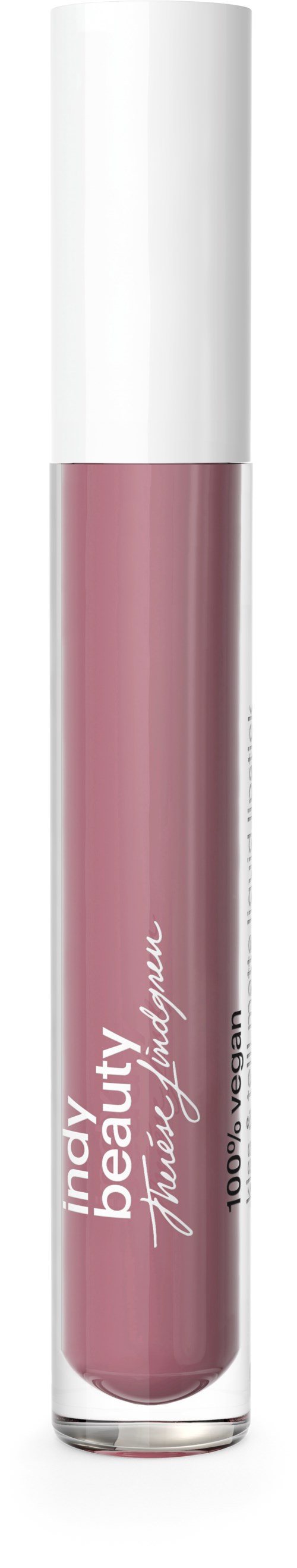 Ett rosa läppglans med vit kork, märkt 'my beauty' på en klar tub.
