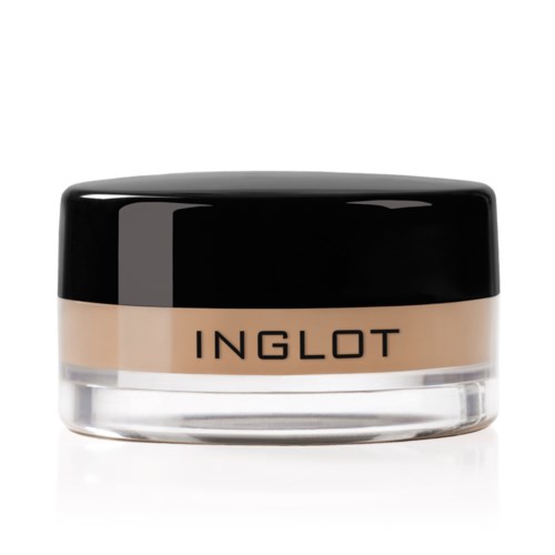 Liten krukke med svart lokk, beige etikett med ordet 'INGLOT'.