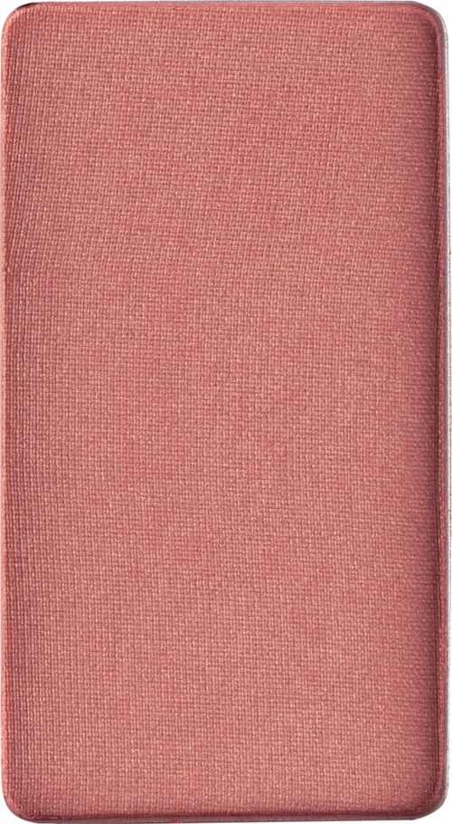 A pink fabric-covered phone case with rounded edges and a smooth surface.