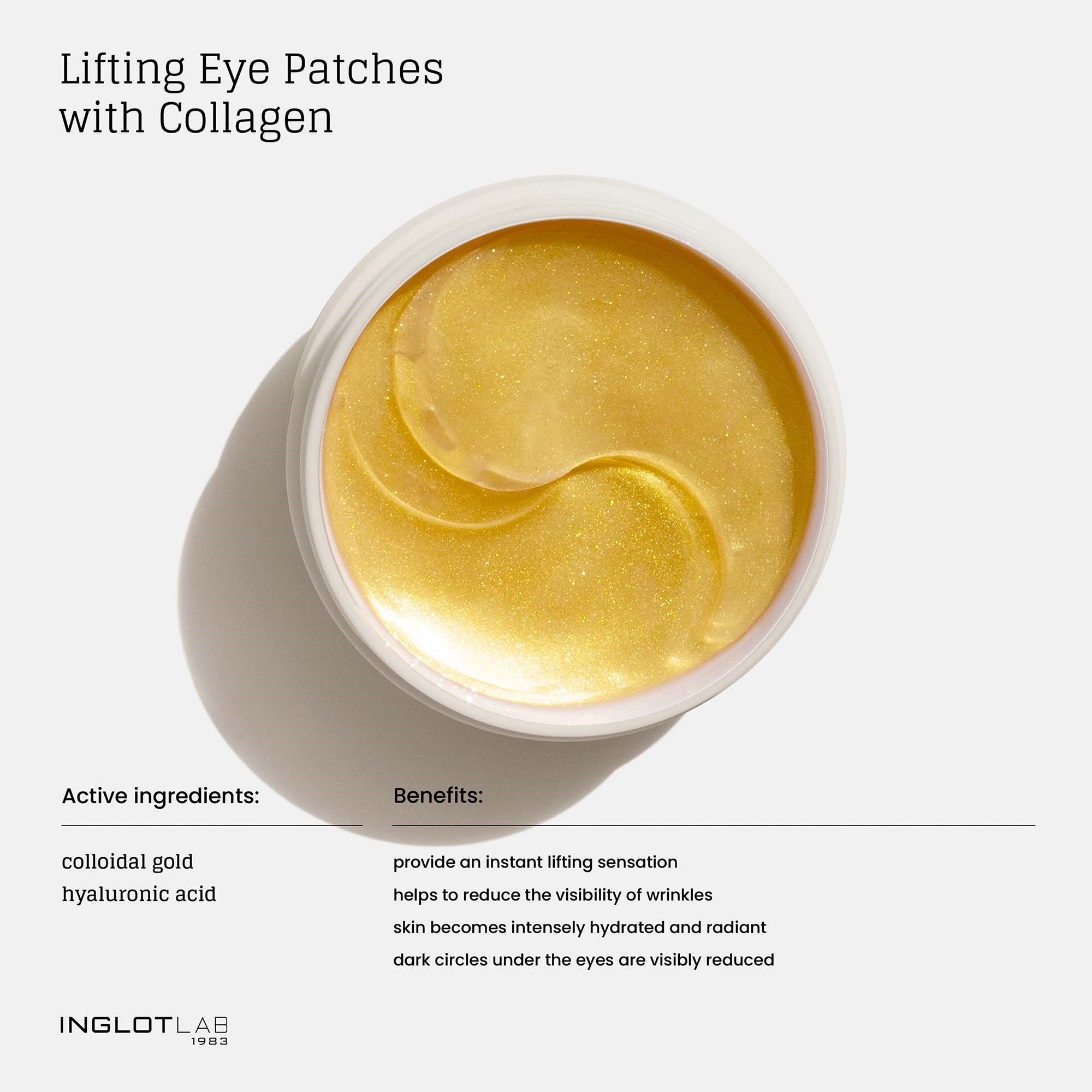 Inglot LAB Lifting Eye Patches With Collagen 95 g (zdjęcie 9)