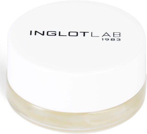 Ympyrävalkoinen astia, jossa lukee 'INGLOT LAB 1983'. Se näyttää kosmetiikkatuotteelta.