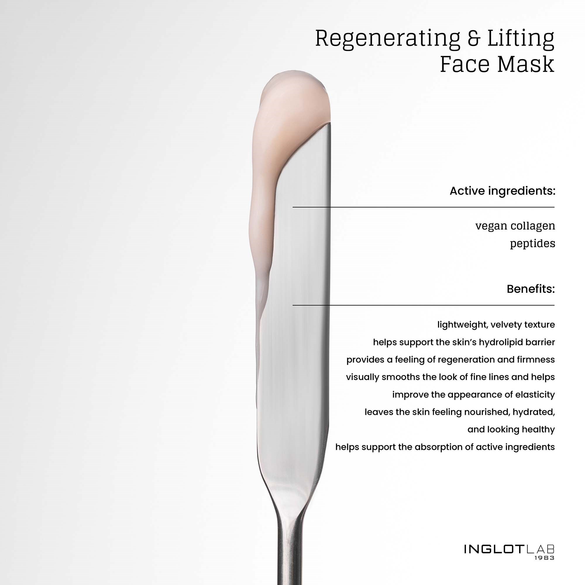 Inglot LAB Regenerating & Lifting Face Mask 50 ml (zdjęcie 7)