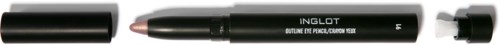 A black ink marker with a cap removed, showing a light pink tip, lying flat with the cap nearby.