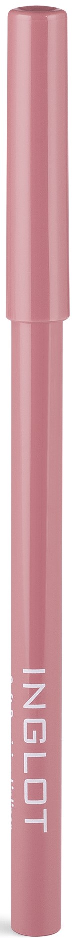 A pink pen with the word "INGLOT" on it, standing vertically.