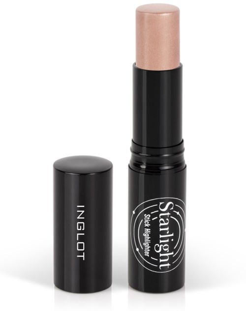 En svart tube lipgloss med en rosa lip balm inni, merket med hvit tekst.