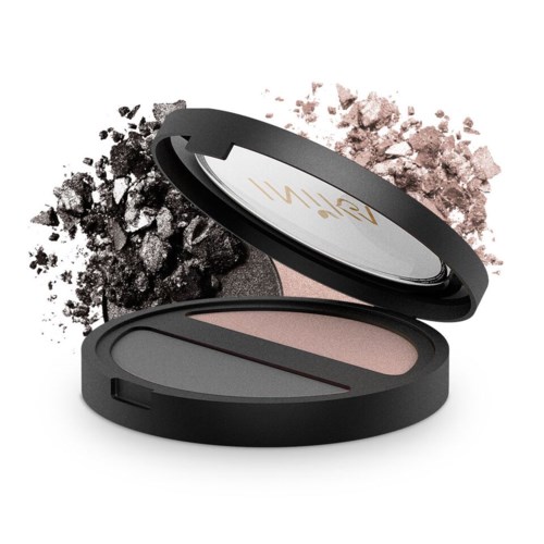 Inika Organic Pressed Mineral Eye Shadow Duo Black Sand