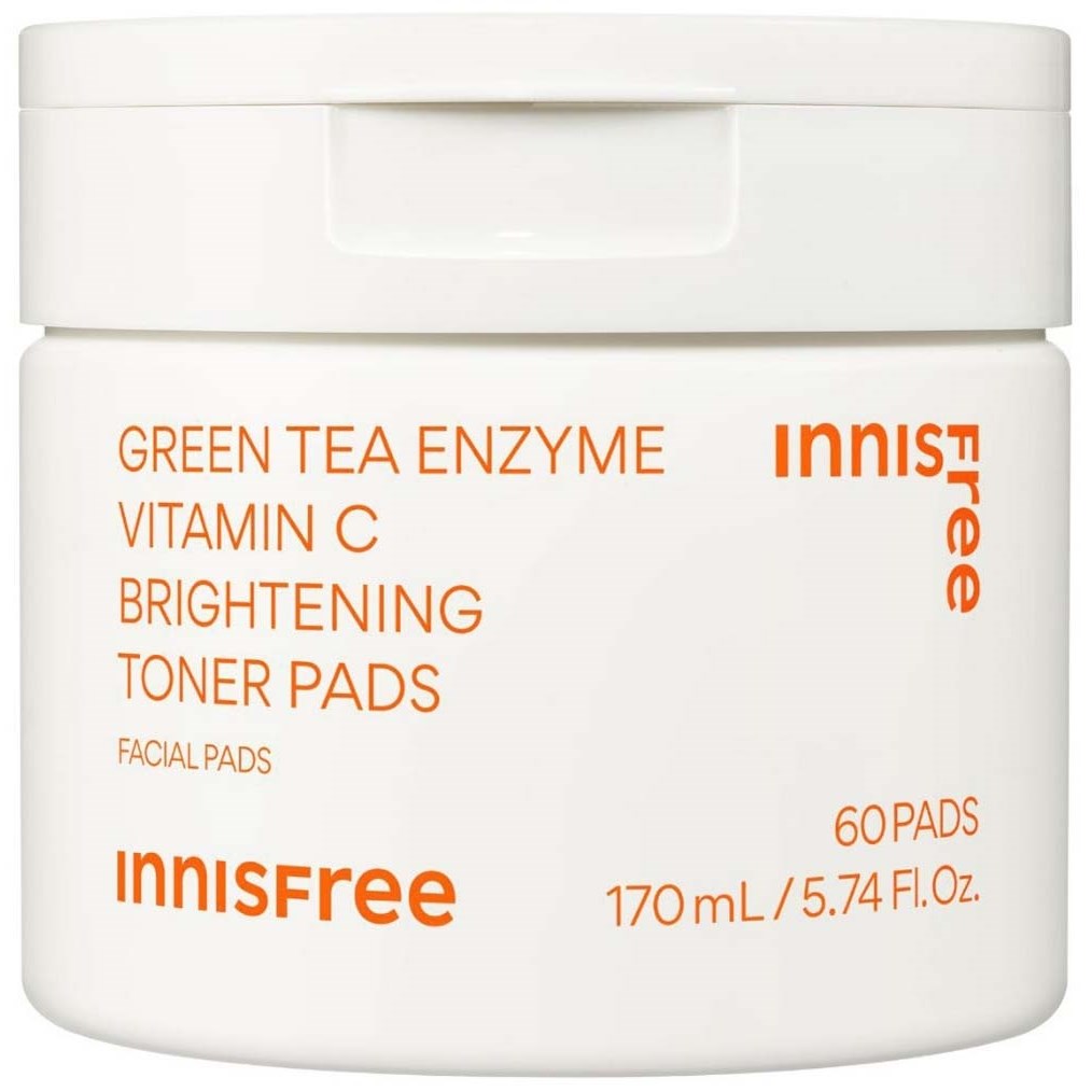 Innisfree Green Tea Vitamin C Brightening Toner Pads 60 stk