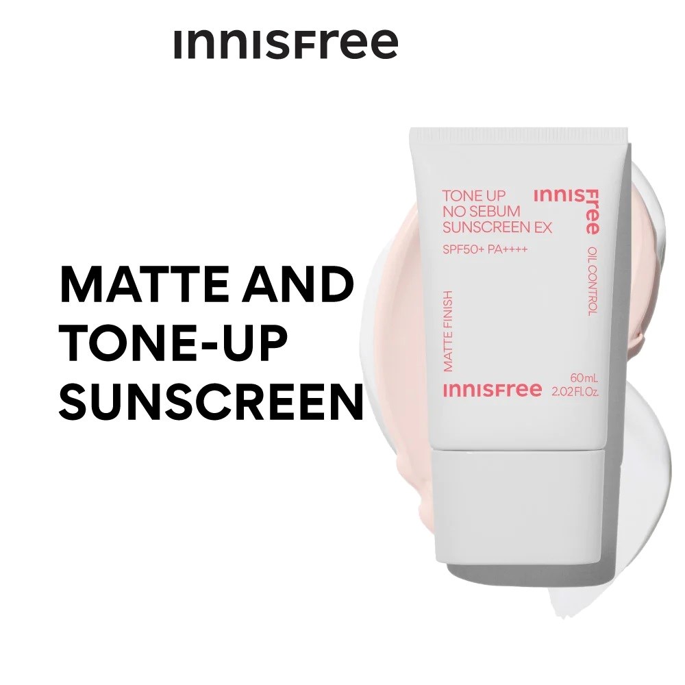 Innisfree Tone Up No Sebum Sunscreen EX SPF55 60 ml (obrázok 3)