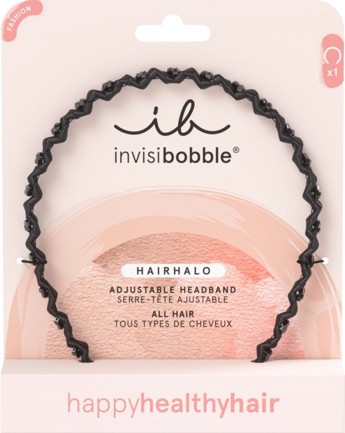 Invisibobble Fashion Hairhalo Adjustable Headband Black Sparkle