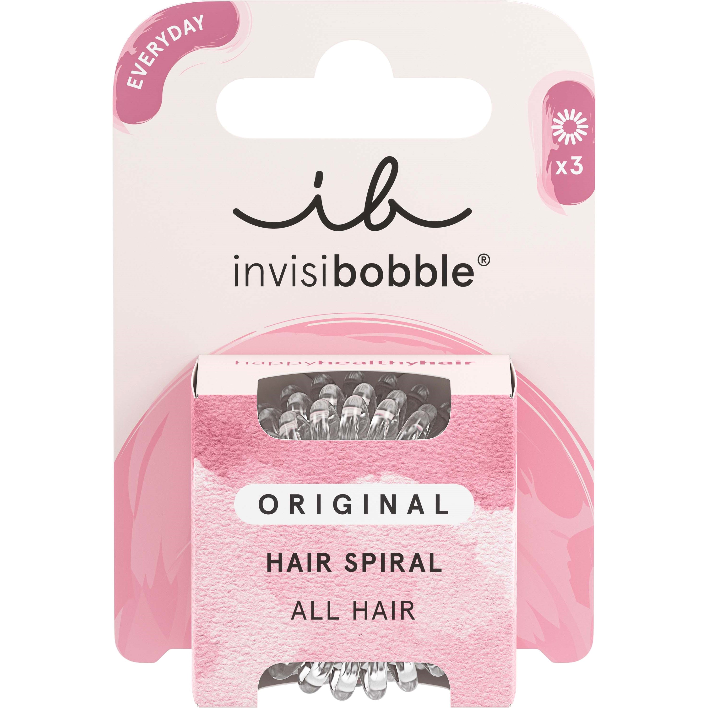Invisibobble Everyday Original Hair Spiral 3 pcs Crystal Clear billede