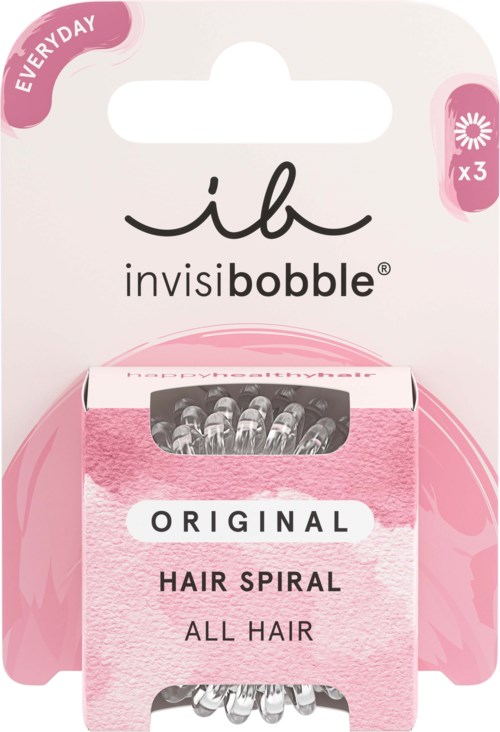 Invisibobble Everyday Original Hair Spiral 3 pcs Crystal Clear