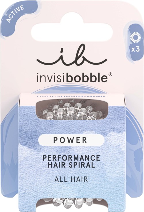 Invisibobble Active Power Performance Hair Spiral 3 pcs Crystal Clear
