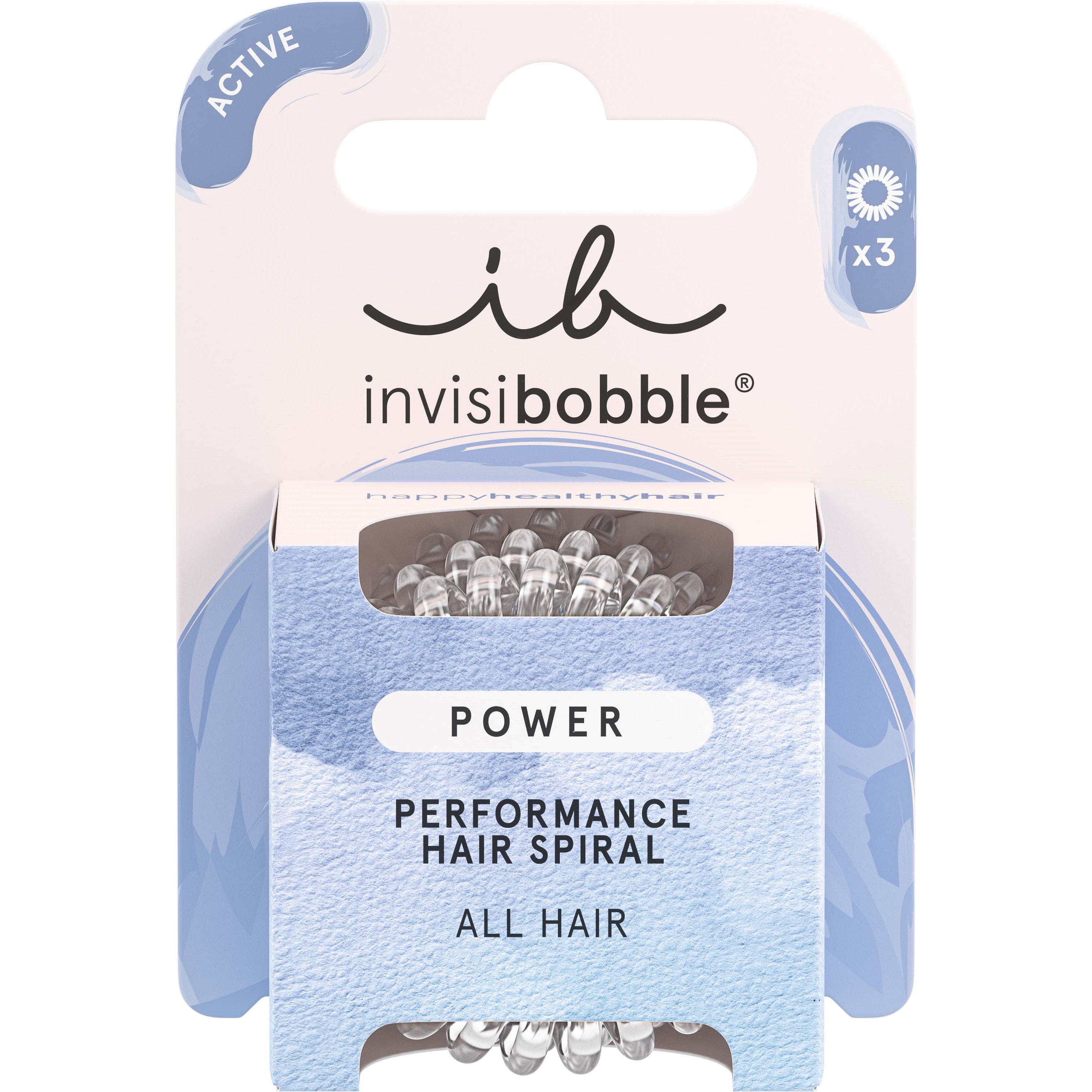 Produktfoto för invisibobble Power Crystal Clear, Hårband, Transparent, Monokromatiskt, Vuxna, 3 styck