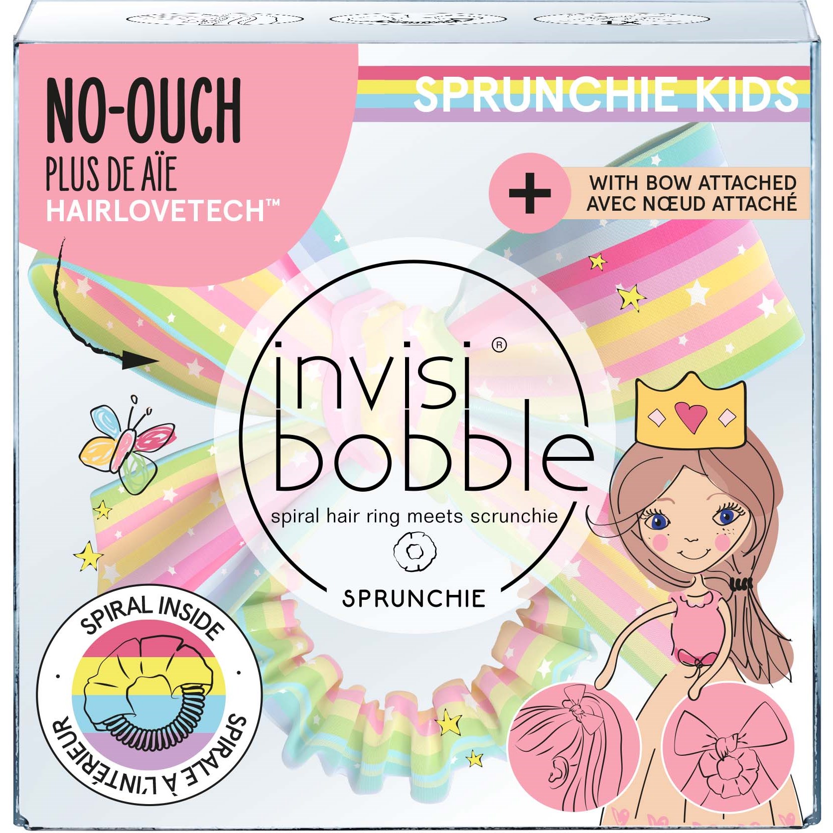 Invisibobble Kids Slim Sprunchie w. BOW Let‘s Chase Rainbows