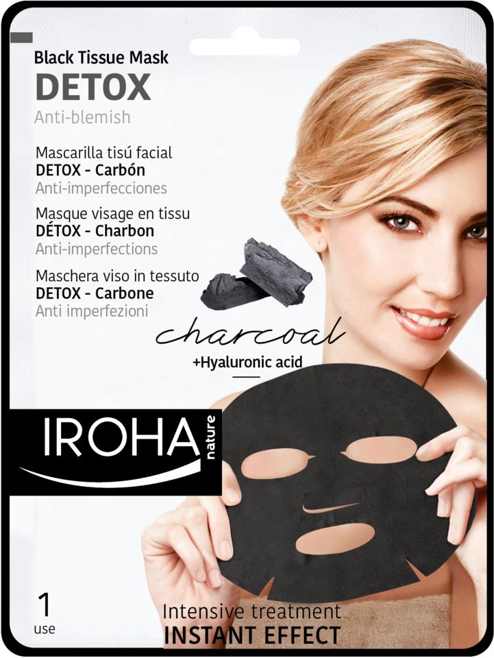 Iroha Black Tissue Mask Detox Charcoal