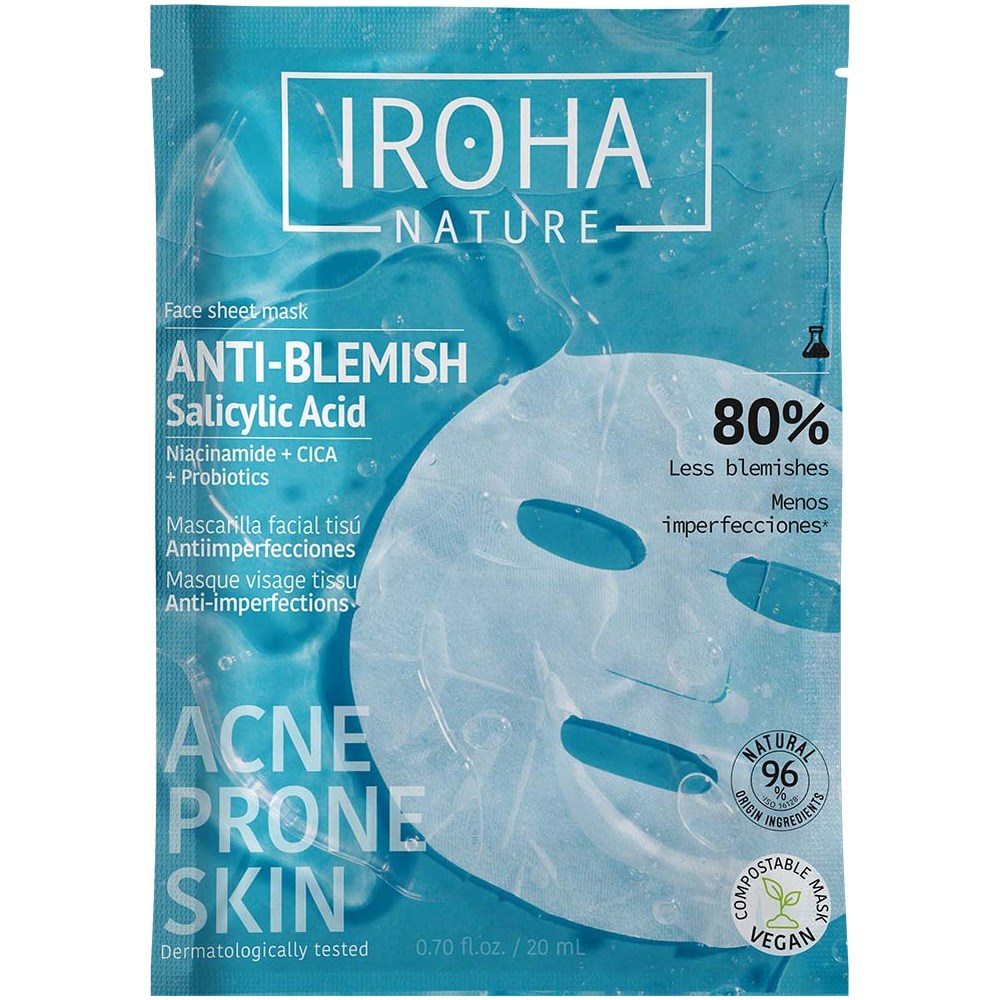 IROHA NATURE IROHA NATURE Anti-Blemish Salicylic Acid Face Sheet Mask
