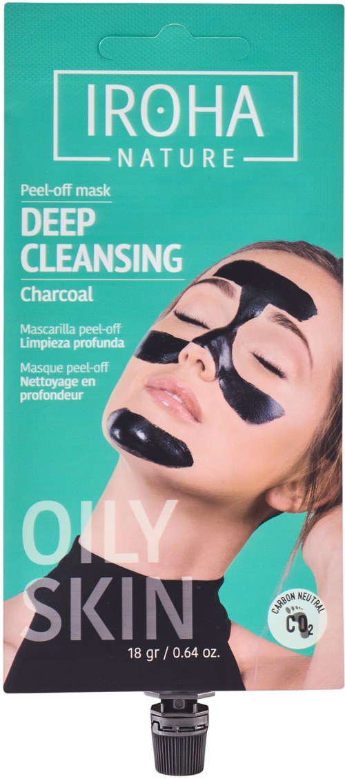 IROHA NATURE Deep Cleansing Charcoal Peel Off Face Mask
