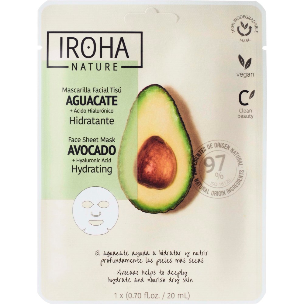 IROHA NATURE IROHA NATURE Hydrating Avocado Face Sheet Mask