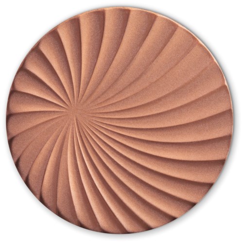 En rund gjenstand med et spiralmønster av folder, som ligner brettet papir eller stoff.