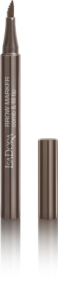 IsaDora Brow Marker Comb & Fill Tip Medium Brown