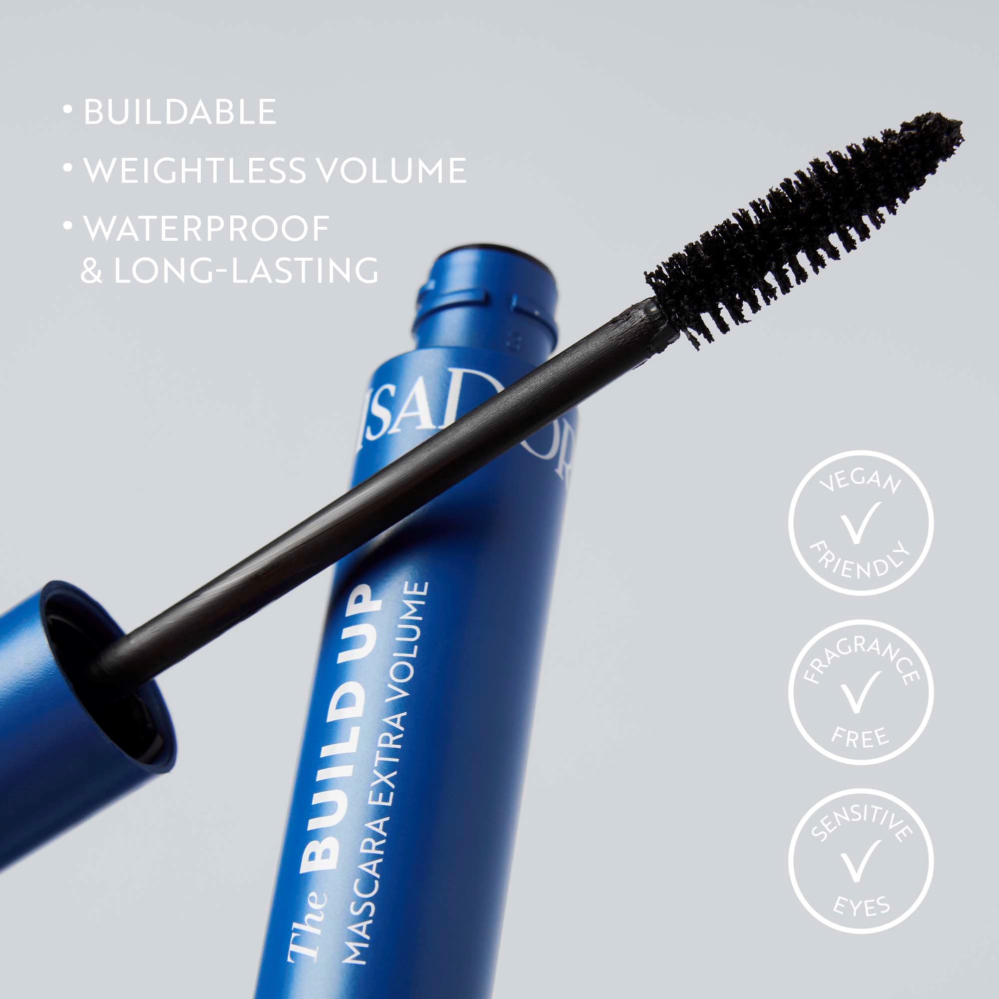 IsaDora Build Up Mascara Extra Volume Waterproof 01 Black (obrázok 6)