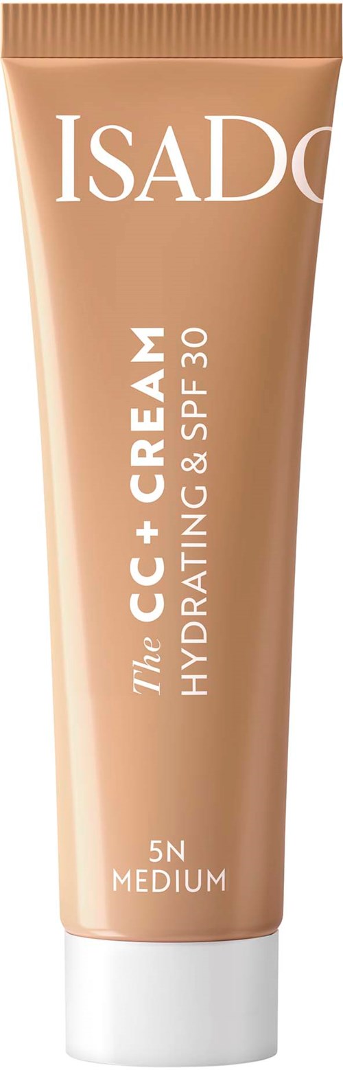 Beige putkilasi, ISADORE CC+ Cream, kosteuttaa ja sisältää SPF 30, keskinkertainen peittävyys.