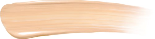 Ett beige sminkpenseldrag på en svart bakgrund, brett ut med mjuka kanter.