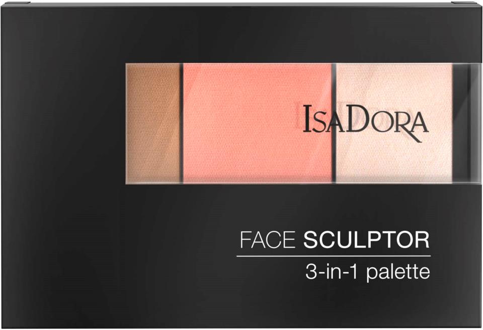 IsaDora Face Sculptor 3-in-1 Palette Warm Peach 12g