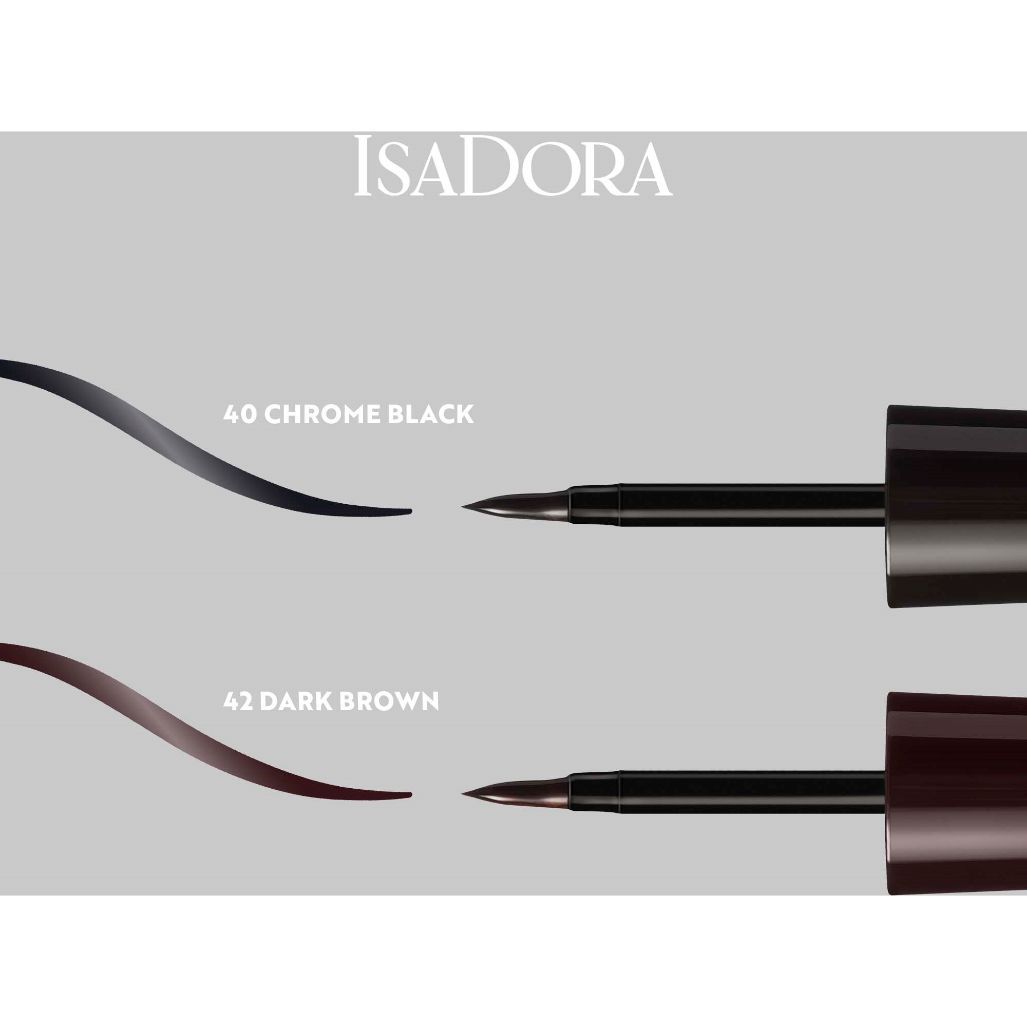 IsaDora Glossy Eyeliner 42 Dark Brown (obrázok 6)