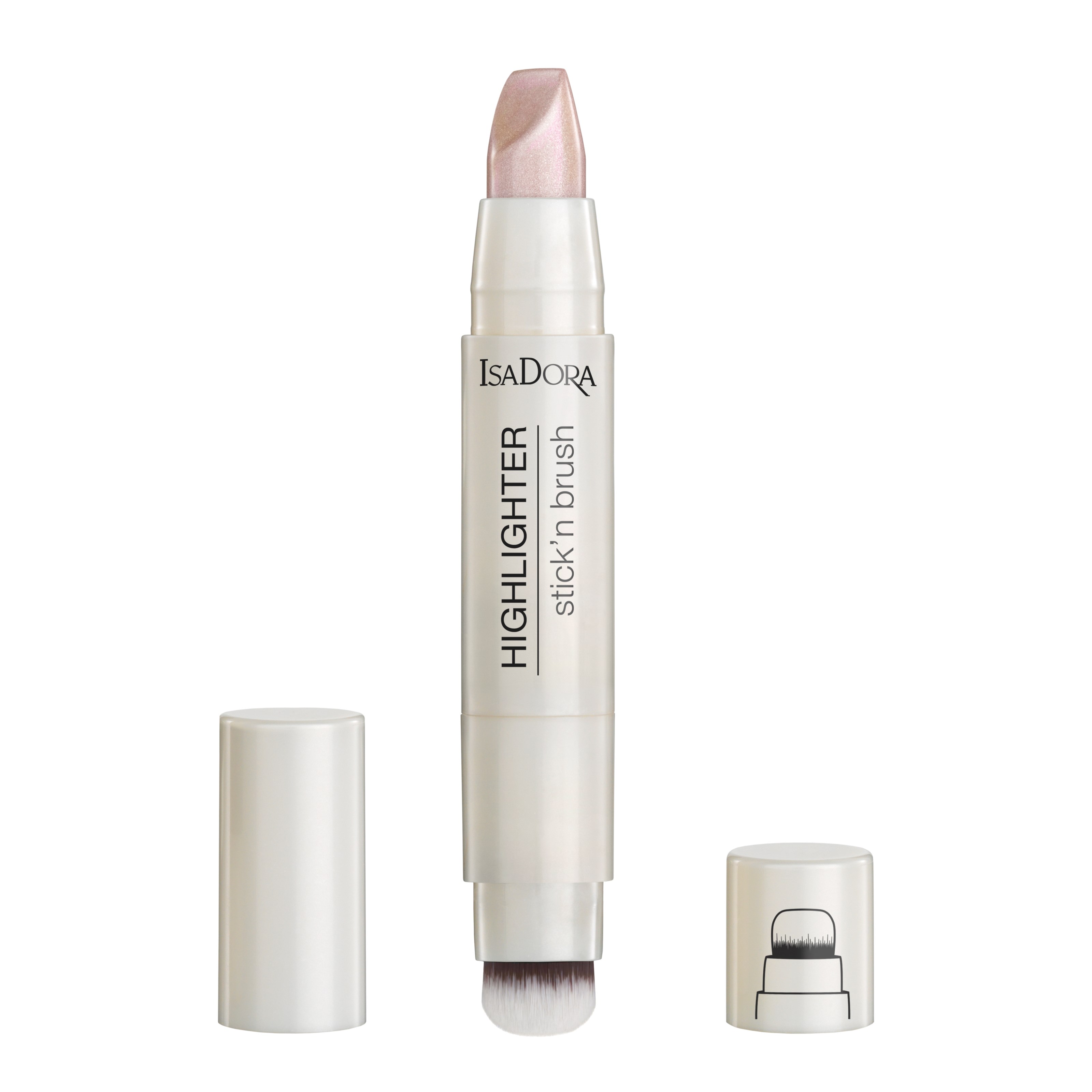 IsaDora Highlighter Stickn Brush 22 Pink Pearl