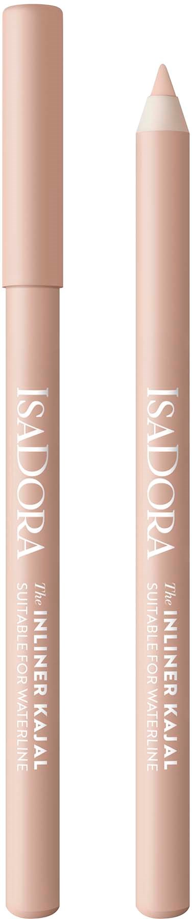 Två beigefärgade makeuppennor, en med lock och en utan, märkta "ISADORA" och "billionaire audit".