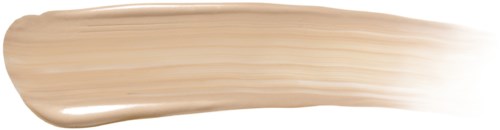 En beige-färgad makeup-blekning eller foundation med penseldrag på en svart bakgrund.
