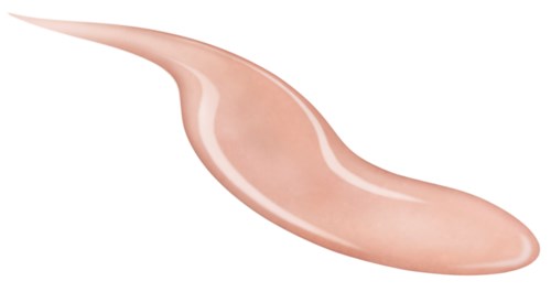 En rosa, längs form med böjd, spetsig ände och rundad bas, liknar en medicinsk eller kosmetisk apparat.