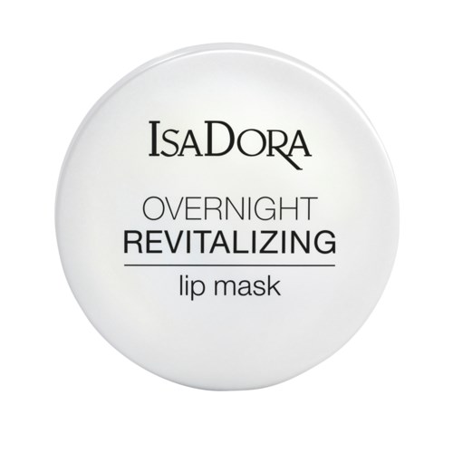 Logotyp för IsaDora Overnight Revitalizing Lip Mask på vit bakgrund.