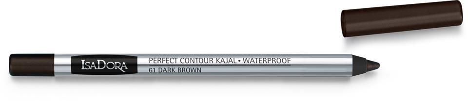 IsaDora Perfect Contour Kajal Waterproof 61 Dark Brown