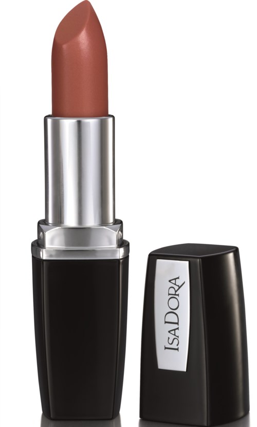 Ett läppstift i beige färg i svart och silver skal, märkt 'ISADORA'.