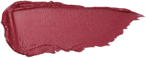 A smear of red lipstick or paint with a textured surface and uneven edges.