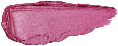 Een roze lippenstiftvleug met een gladde, glanzende textuur op een zwarte achtergrond.